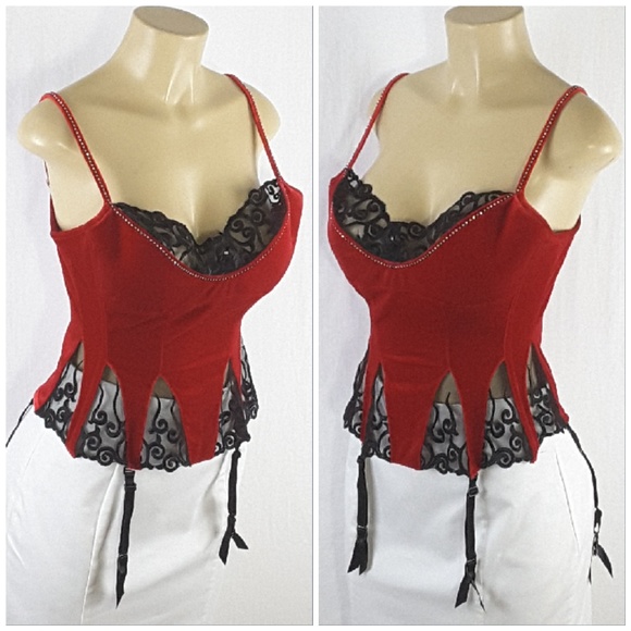 Frederick's of Hollywood Other - FREDERICKS OF HOLLYWOOD, Faux Velvet Bustier, MED